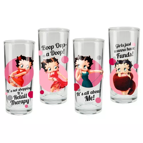 Betty Boop 10-ounce Glasses 4-Pack