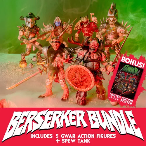 Trick Or Treat Studios GWAR Berserker Bundle (5 Figures + Spew Tank and Bonus Poster)